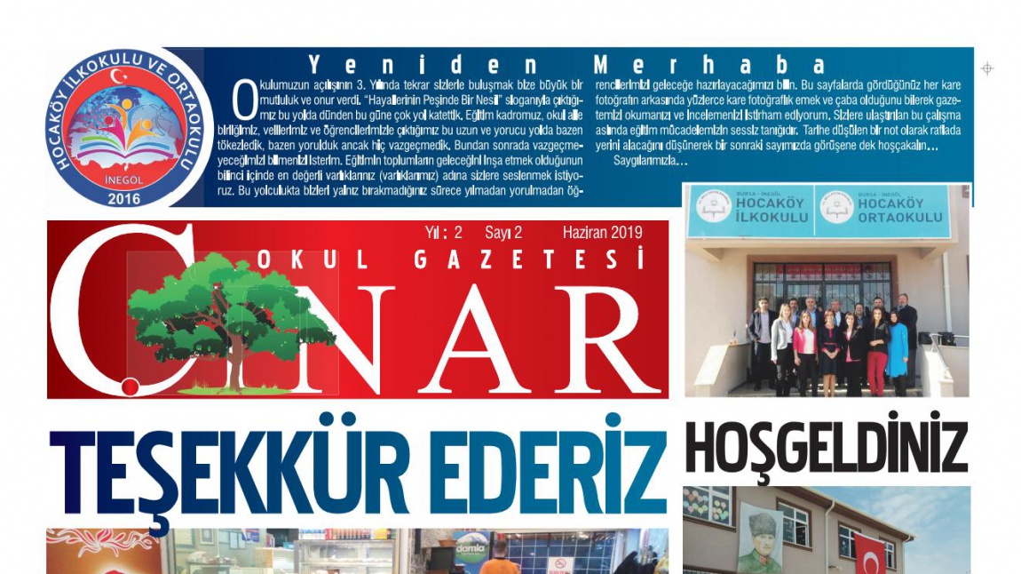 Gazetemiz Çınar'ın İkinci Sayısı Çıktı